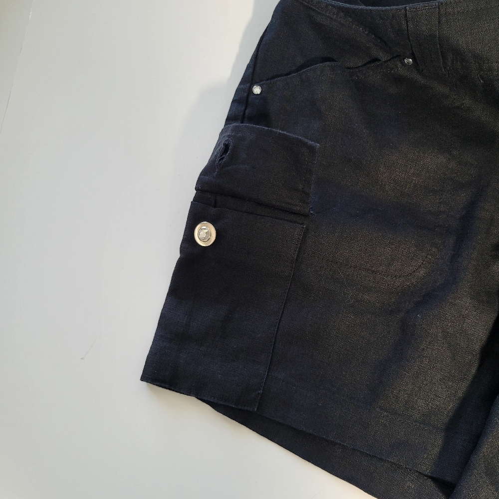 INC Linen Black Shorts. Size 8. - Picture 6 of 12
